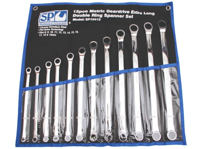 SP - SPANNER METRIC G/DRIVE 12PC EX-LONG DOUBLE RING 